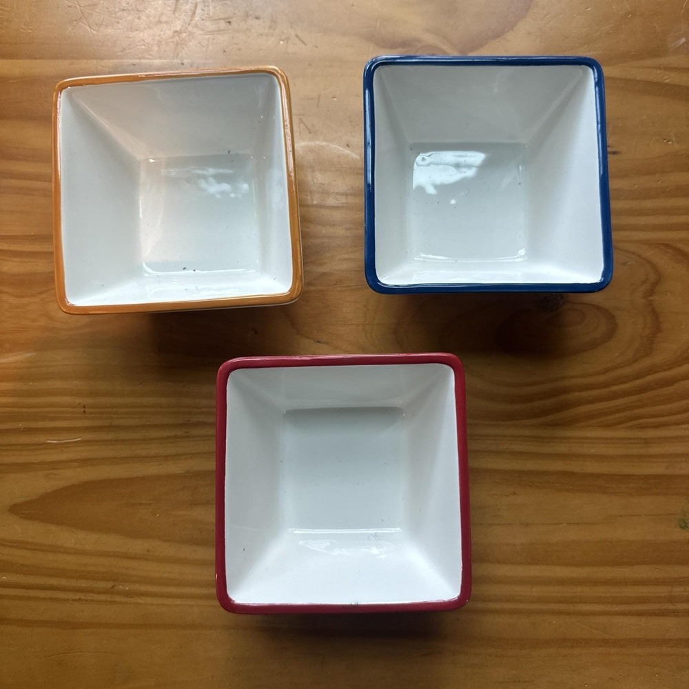 Pottery Barn Squarebowls Cocktails Defined Set Of 3 Dipping Bowls Appetizers